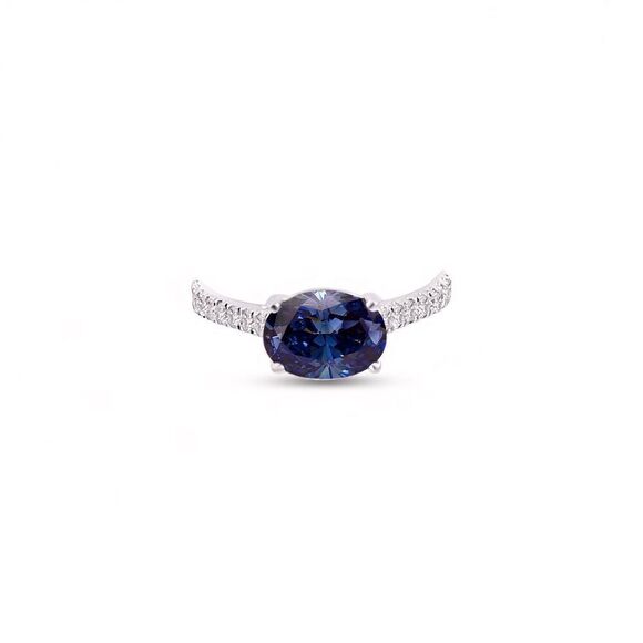 Natural Sapphire Diamond Ring 6.5 14k W Gold 3.15 TCW Certified $4,950 310588 - Picture 2 of 14